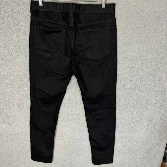 S Everlane Jeans Men's 33x30 Black Skinny Straight Leg Stretch Denim Casual - Picture 3 of 8